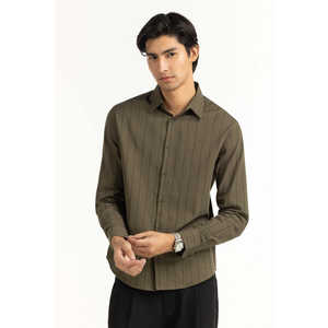 Camisas Casuales para Hombre, 100% Algodón, Cierre Cruzado, Diseño a Rayas, Antiarrugas, Corte Regular para el Trabajo - Product Image 1