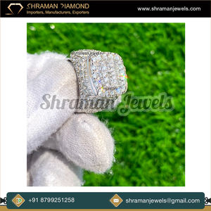 Luxury Men's Championship <b>Ring</b> Exclusive 9.07 TCW 29.1 Grams VVS1 Moissanite Diamond Beautiful <b>Iced</b> Hip Hop Silver <b>Ring</b> Wedding - Product Image 2