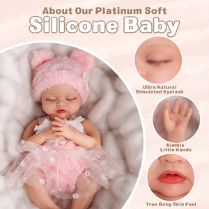 Muñeca Reborn <span class=keywords><strong>de</strong></span> Silicona Completa <span class=keywords><strong>de</strong></span> 12 Pulgadas Babeside <span class=keywords><strong>Nancy</strong></span>, Modelo <span class=keywords><strong>de</strong></span> Bebé con Tacto Real y Función <span class=keywords><strong>de</strong></span> Chupete para Jugar y Regalar - Product Image 4