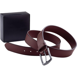 Cinturón informal de grano completo de cuero de búfalo para hombre Cinturón de calidad premium con logotipo personalizado de cuero genuino para hombre en cuero puro - Product Image 4