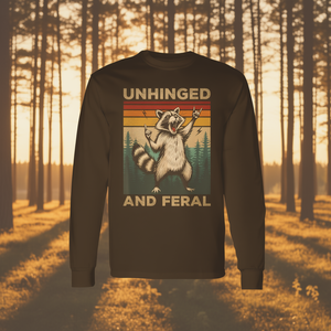 T-shirt vintage a maniche lunghe con procione Rock and Roll - Unhinged and Feral - Prodotto promozionale - Product Image 3