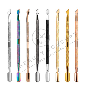 2024 Écologique Personnalisable Nail Cuticule Poussoir En Acier Inoxydable Manucure Pédicure Outil Pédicure Nettoyant - Product Image 1