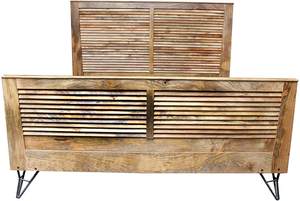 ชุดห้องนอนเตียงไม้ชัตเตอร์จากนักออกแบบที่ทันสมัยไม้เนื้อแข็งพร้อมเฟอร์นิเจอร์ผิวธรรมชาติ - Product Image 3