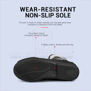 Chaussures de moto d'hiver confortables pour hommes avec doublure extérieure en cuir résistant et respirant Options personnalisables - Product Image 4