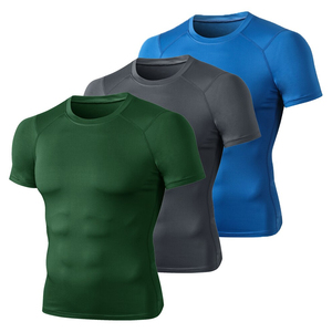 Custom Men’s <b>Compression</b> T Shirt Quick Dry Stretch Gym Fitness Running Training Sports Top Breathable Athletic Activewear - Product Image 1