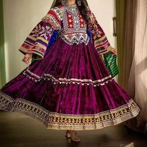 ชุดเดรสยาวหลากสีสไตล์วินเทจแบบคูชีอัฟกานีสำหรับงานแต่งงาน ชุดเดรสแบบชนเผ่าบันจารา ชุดเดรสคูชีอัฟกานี ชุดเดรสปากีสถาน - Product Image 3