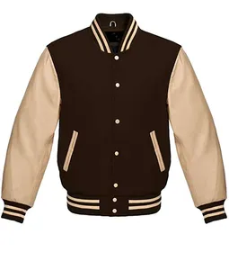 Latest Design Varsity Jacket for Men Custom Embroidery Baseball Letterman Jacket Wholesale Price Supplier - Product Image 5