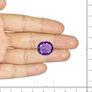 พลอยอะมีทิสต์เจียระไน 9.68 กะรัต คุณภาพสูง ธรรมชาติ ได้รับการรับรองจาก GIA หลากหลายสี น้ำตาล แดง เหลือง เขียว ส้ม น้ำเงิน ชมพู ผลิตในห้องปฏิบัติการ ขนาด 8 มม. - Product Image 3