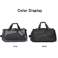 Sac de sport multifonctionnel en nylon imperméable avec logo personnalisé, 30-40L, pour hommes et femmes, idéal pour le fitness et les voyages, fermeture éclair, vente chaude