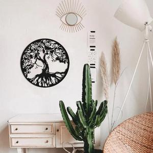 Art mural en métal décoration suspendue fleur arbre de vie Lion canard montagne carte du monde Art mural moderne personnaliser décoration de la maison cadeau - Product Image 6