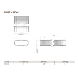 Tecnosystemi - Manguera Flexible de PVC de 20 Metros para Entrada de Aire, Rectangular, para Sistemas HVAC de Montaje en Pared - Product Image 3