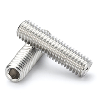 Vis sans tête M2 M2.5 M3 M4 M5 M6 M8 métriques DIN913 en acier inoxydable 304, à six pans creux avec pointe plate