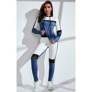 ชุดวอร์มลำลองมีซิปสำหรับฤดูหนาวผ้าถักสีพื้นเสื้อฮู้ดเล่นฟิตเนสยิมของผู้หญิงดีไซน์ตามสั่ง - Product Image 1