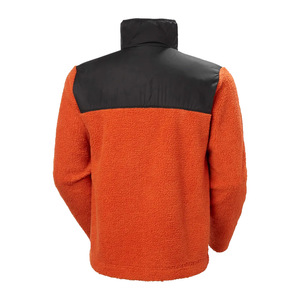 Casual Daily Wear <b>Men</b> Heavy Solid Color Long Sleeve Simple Zipper Fleece <b>Jackets</b> Winter Warm <b>Sherpa</b> <b>Jacket</b> - Product Image 2