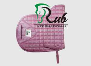 Tapis de selle équestre matelassé en coton rose pailleté de qualité supérieure, absorption des chocs, logo personnalisé, pour l'équitation - Product Image 4
