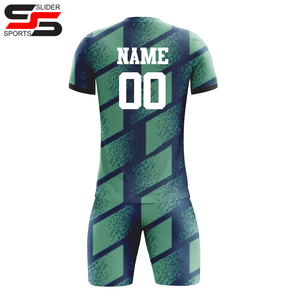 Conjuntos de camisetas de fútbol para hombre de poliéster 100% al por mayor impresión Digital nombres de equipos personalizados logotipos antibacteriano de secado rápido transpirable - Product Image 4