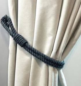 Sujetadores de Cortinas, Gris Oscuro, Algodón, Hechos a Mano, Estilo Moderno - Product Image 4