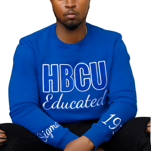 HBCU Sigma Chenille Sudadera bordada Premium Cotton Greek Fraternity 1914 Sigma Apparel Mens Greek Life College Wear - Product Image 1