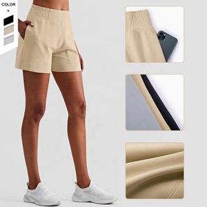 Pantalones cortos de entrenamiento para mujer, ropa de gimnasio sin costuras, pantalones de Yoga para entrenamiento físico, pantalones cortos de cintura para mujer, mallas con bolsillos - Product Image 6