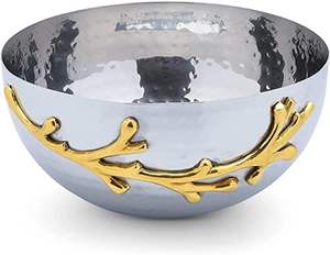 Bol de service en laiton et en métal pour la maison hôtel Restaurant table et vaisselle couleur argent forme personnalisée bol de service de fruits alimentaires - Product Image 5