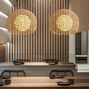 โคมไฟแขวนหวายสาน-โคมไฟระย้าสไตล์ธรรมชาติสำหรับบ้านสไตล์โบฮีเมียนหรือชนบทสไตล์โบฮีเมียนการตกแต่งภายในแบบชนบทหรือชายฝั่ง - Product Image 4