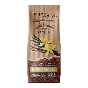 Le Temps des Cerises Caffè Macinato alla Vaniglia 225g (7.9 oz) – Tostatura Francese, Certificato IFS, Caffè Gourmet Premium - Product Image 1