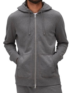 Sudadera con capucha y cremallera para hombre, moderna, transpirable, de algodón, informal, de manga larga, para gimnasio, correr, entrenar, uso diario, cómoda - Product Image 1