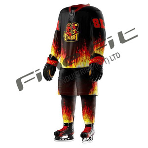 批发可定制轻质棉冰球运动衫耐用OEM运动服团队服装 - Product Image 2