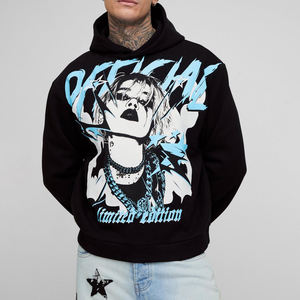 Sudadera con Capucha de Algodón 100% de Alta Calidad, Talla Grande, para Hombre, Venta al por Mayor, Invierno, con Logotipo Personalizado Estampado - Product Image 1