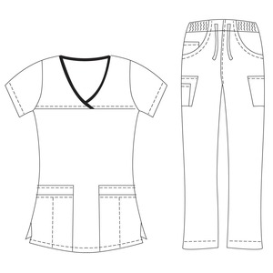 Conjunto de uniforme de hospital para médicos, traje transpirable de secado rápido de talla grande con servicio OEM - Product Image 3