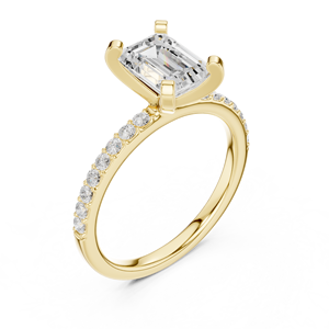 Anillo de moissanita de 14K con diseño de Halo oculto Joyería de lujo - Product Image 6