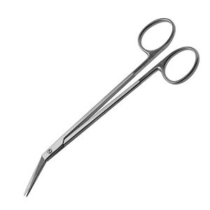 Locklin 16cm ciseaux angulaires ciseaux de chirurgie générale médicale avec tranchants dentelés en acier inoxydable - Product Image 3