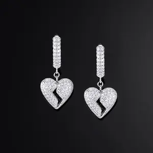 Boucles d'oreilles créoles en argent sterling 925 véritable et diamant de laboratoire, écologiques, avec assurance commerciale - Cadeau - Product Image 3