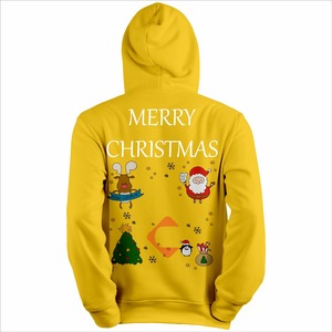 เสื้อฮู้ดแบบสวมหัวของผู้ชายขนาดใหญ่พิเศษพิมพ์ลาย3D แบบซับลิเมชันตามสั่งลายคริสต์มาสฤดูหนาว - Product Image 4