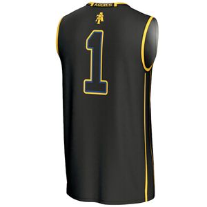Maillot de basket-ball Custom NC A & T Aggies pour hommes, noir, numéro 1 - Product Image 4