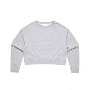 Custom Made Logo <b>Light</b> Weight Comfortable Women's Crop Top Crew Neck Heavy Fabric <b>Pull</b> Over Jumper Women's Sweatshirt - Product Image 2