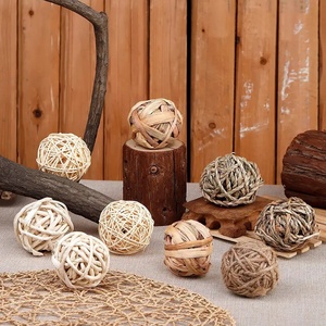 Juguete para mascotas de algas marinas ecológico hecho a mano de las mejores compras, Bola de mimbre juguetona para masticar para gatos y perros, juguetes tejidos para mascotas, cesta para mascotas - Product Image 2