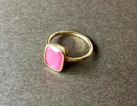 Bague de mariage unisexe en argent 925 plaqué or, style vintage, avec pierre de lune arc-en-ciel en forme de goutte d'eau 6x9mm sertie clos, tendance, idéale pour les fêtes, cadeau