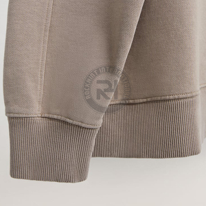 Sweat-shirt à capuche en molleton 100% coton pour homme, logo personnalisé brodé, pull-over, hiver, chaud, décontracté, streetwear, OEM ODM, 340g, respirant - Product Image 3