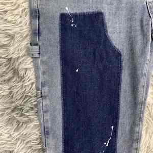 กางเกงยีนส์ผ้าฝ้ายถัก 100% สำหรับผู้ชาย สไตล์สตรีทแวร์ กันน้ำ ทรงตรง เอวกลาง ทรงปกติ เหมาะสำหรับใส่ทำงานลำลอง - Product Image 3