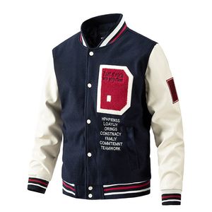 2025 personnalisé qualité toile col montant Varsity Letterman veste pour hommes nouveau Design polaire pour l'extérieur vêtements d'hiver - Product Image 1