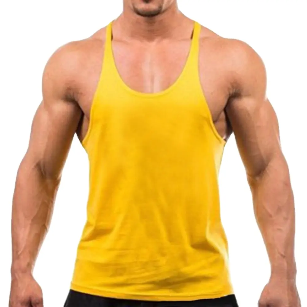 Gym New Plain Tank Top Men Bodybuilding Singlet Gyms Stringer Sleeveless Shirt Blank Fitness Clothing Sportswear Muscle Vest