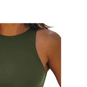 Camisetas sin mangas de algodón 100% ajustadas para mujer, Premium tela de punto de calidad, sublimación de Color sólido para todas las edades - Product Image 4