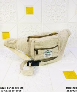 Designer Handmade Cotton Unisex Sling Bag Zipper Closure Handloom Craftsmanship Fashion for Evening Use Eco-Friendly Sustainable - Product Image 3