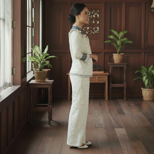 Robe longue musulmane modeste Sedondon Raya 2025, motif géométrique écologique, tissu crêpe sans repassage, en stock - Product Image 3