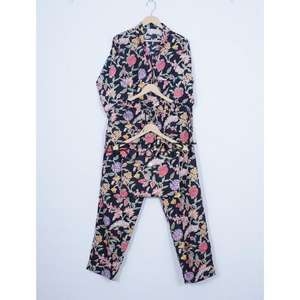 Bloc de main respirant pour femmes 100% coton pyjama ensembles décontracté nouveau Style coupe décontractée pour la saison de printemps confortable coupe ample - Product Image 5