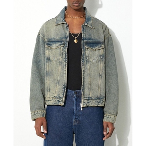 Veste en jean de couleur unie la plus vendue pour les hommes Vestes en jean d'hiver personnalisées avec services OEM Design de qualité supérieure - Product Image 1