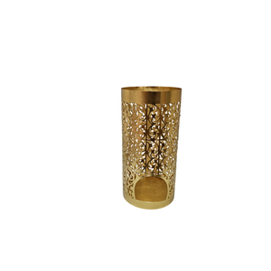 Bougeoir en métal doré martelé de qualité supérieure avec couvercle Lotus Bougeoir décoratif pour la maison pour anniversaire et Noël - Product Image 6