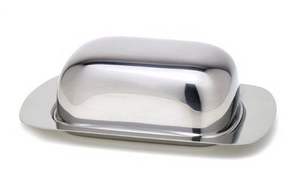 Round <b>Stainless</b> <b>Steel</b> <b>Butter</b> <b>Dish</b> Simple Silverware Design Ideal for Kitchen and Breakfast Use - Product Image 4