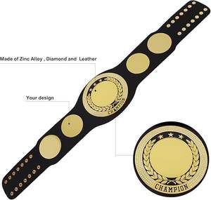 Cinturón de cuero genuino suave de 4mm de grosor pesado personalizado para torneo de lucha libre campeón Premio trofeo duradero artes marciales desgaste - Product Image 5